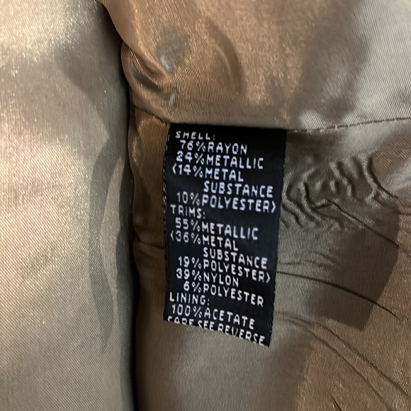 Carmen Marc Valvo Women Formal Top Jacket w gold design - Picture 14 of 15